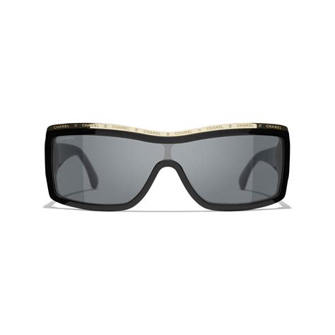 dark blue frame chanel sunglasses shield|chanel shield sunglasses 2022.